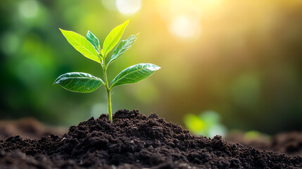 Poster - Plant growing from soil