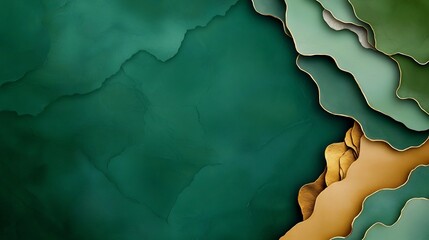 Poster - Harmonious marble like texture of deep forest greens earthy olive and gentle mint hues creates a captivating nature inspired abstract design with a vintage dreamy aesthetic