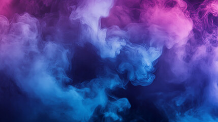 Aufkleber - Blue and purple smokey background