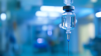 Aufkleber - Close-up of a hospital's iv fluid drip, saline drip, medical concept