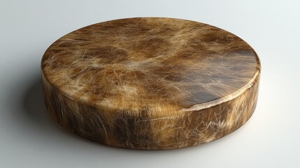 Poster - Round Brown Textured Platform for Product Display