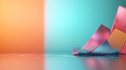 Poster - Striking holographic foil background accentuated by a visually stunning iridescent finish featuring kaleidoscopic prismatic reflections shimmering holographic textures