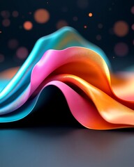 Poster - Mesmerizing Holographic Foil Gradient A spellbinding iridescent display showcasing captivating chromatic refractions hypnotic optical effects and a futuristic digital aesthetic