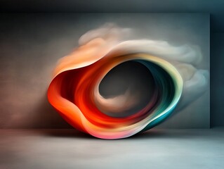 Poster - Mesmerizing holographic foil with swirling iridescent rainbow hues kaleidoscopic color shifting textures refracting light patterns hypnotic chromatic planes and mesmerizing holographic effects