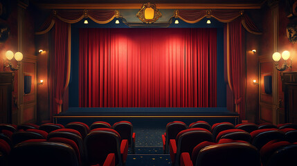 Leinwandbilder - Retro theater banner on the wall