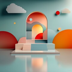 Poster - Captivating holographic composition showcasing a symphony of radiant iridescent tones cascading prismatic reflections dazzling light interplay