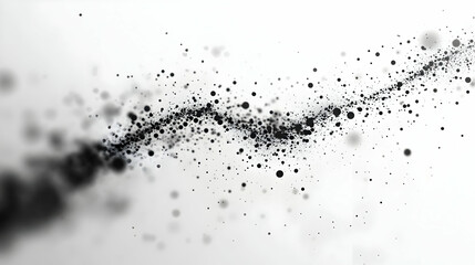 Poster - Abstract swirling particles, white background, digital art, website design