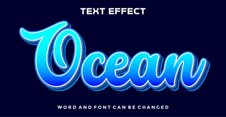 Ocean editable text effect