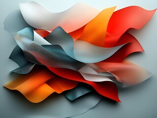 Poster - Shimmering iridescent holographic foil with intricate geometric patterns and tessellations luminous metallic surfaces refracting light
