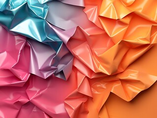 Poster - Mesmerizing Metallic Geometrics Holographic Foil Tessellations with Iridescent Radiance  Intricate abstract patterns and luminous surfaces that refract light