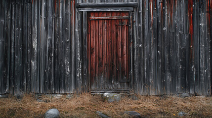 Poster - The log panels are very rotten and look like an old barn