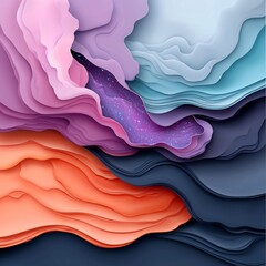 Poster - Mesmerizing digital artwork featuring dynamic shimmering holographic foil with iridescent swirls sparkling prismatic diffractive elements and a captivating kaleidoscopic chromatic display