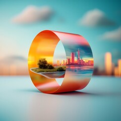 Poster - Mesmerizing holographic foil background with captivating color changing effects hypnotic rainbow refractions shimmering metallic textures and a dynamic digital fractal design