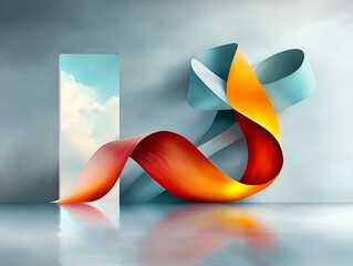 Poster - Captivating holographic foil composition featuring hypnotic iridescent patterns mesmerizing prismatic geometry and kaleidoscopic chromatic shifts