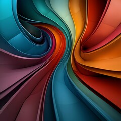 Poster - Hypnotic and captivating abstract composition featuring iridescent holographic foil prismatic forms and mesmerizing chromatic interplay