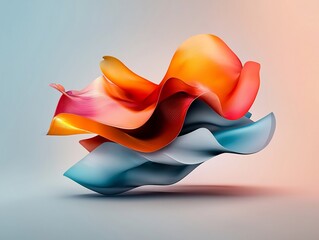 Poster - mesmerizing holographic geometric composition with a luminous iridescent foil finish captivating eth