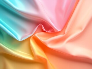 Poster - Flowing rainbow spectrum fractal holographic iridescent foil texture abstract background  Luminous kaleidoscopic energy field hypnotic prismatic distortions