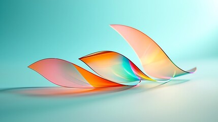 Poster - shimmering holographic texture with captivating iridescent patterns refracting prisms ethereal light