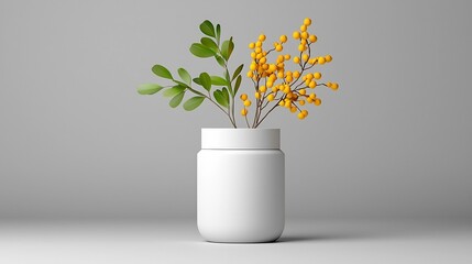 Poster - Sleek and sophisticated high end white paper container designed for premium product showcase  The container features crisp edges subtle patterns and a matte coating