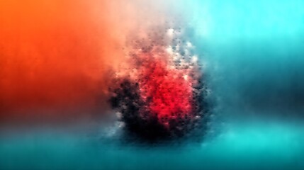 Poster - Captivating holographic foil surface with a mesmerizing metallic sheen and dynamic shifting patterns of vibrant iridescent colors and light reflections  digital rendering with a cyberpunk influenced
