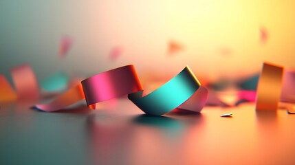 Poster - Captivating holographic foil background accentuated by a visually stunning iridescent finish featuring kaleidoscopic prismatic reflections shimmering holographic textures