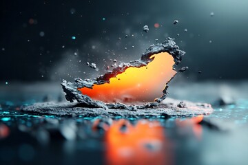 Poster - Captivating Holographic Foil Gradient with Mesmerizing Iridescent Reflections Vibrant Shifting Hues and Hypnotic Prismatic Textures  Highly detailed CGI visualizations of a surreal bioluminescent