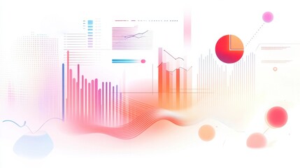 Poster - Infographic template. Dashboard, bar finance graphs, pie chart and line diagrams. Analytical vector infographics
