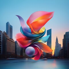 Poster - Mesmerizing holographic composition with radiant iridescent rainbow foil elements hypnotic refractive textures mesmerizing chromatic gradients and intricate kaleidoscopic motifs
