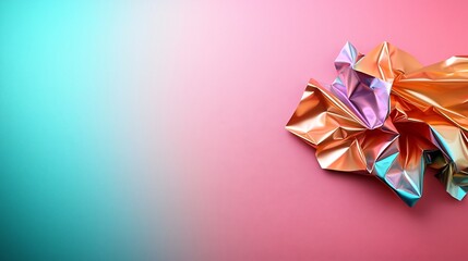 Poster - Captivating iridescent holographic foil background showcasing vibrant rainbow hues and mesmerizing shimmering effects with refractive prism like light phenomena glistening metallic sheen