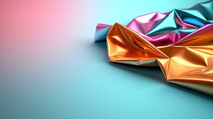 Poster - dazzling iridescent holographic foil background featuring kaleidoscopic rainbow colors and captivati