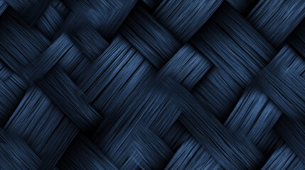 Poster - A dark blue-colored grasscloth texture, perfect for background use in banners, displays, and presentations.
