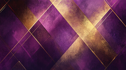 Poster - A purple and gold geometric design background, perfect for a dummy cheque, banner, or presentation.