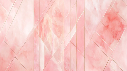 Poster - An elegant pastel pink geometric abstract pattern, perfect for a technology banner or presentation background.