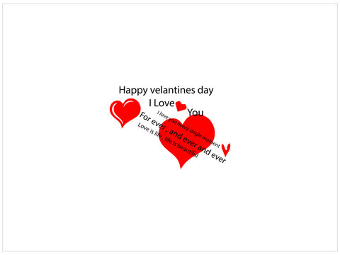 Happy valentine day logo design ,vector , T shirt ,poster and card , illustration and isolate template which contain a symbol of love .