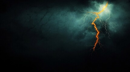 Fototapete - Captivating electric lightning strikes slicing through a forbidding shadowy backdrop capturing the essence of a thunderous display   dramatic lightning bolts across a dark ominous sky