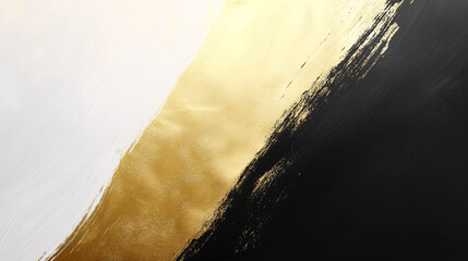 Poster - A luxurious gold, black, and white gradient background, ideal for technology banners and presentations.