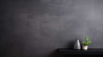 Poster - A dark paper texture with a matte finish, ideal for a black background podium display.