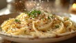 © march2 - Delicious appetizing classic pasta with tomato sauce, parmesan