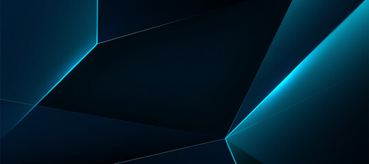 blue abstract background, polygon elegant background and banner business product present