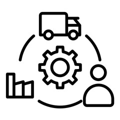 Poster - Supply Chain Icon