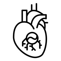 Wall Mural - Heart Valve Icon