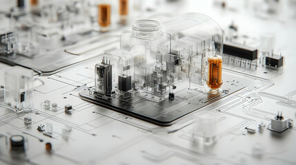 Poster - Transparent CPU, circuit board, lab, innovation, technology