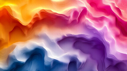 Poster - Colorful abstract waves, digital art, background texture
