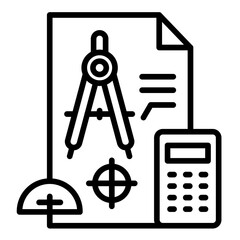 Wall Mural - Drafting Symbol Icon