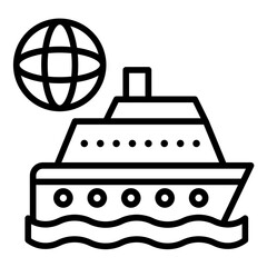 Poster - Cruise Globe Icon