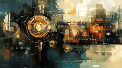 Aufkleber - Abstract technology