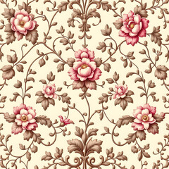 Wall Mural - seamless pattern with flowers