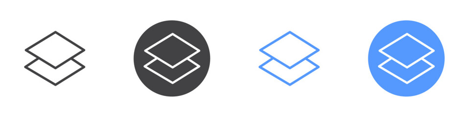 Layers icon vector symbol outline sign