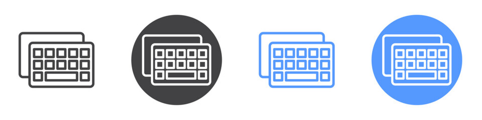 Switch keyboard icon vector symbol outline sign