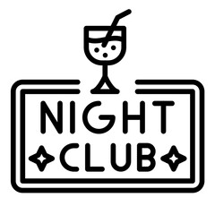 Poster - Nightclub Logo Icon